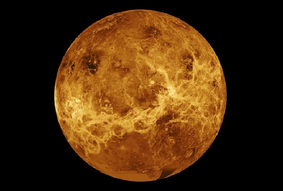 Despite being right next to us, Venus is shrouded in mystery and its thick clouds mean that only radar images can reveal surface detail.  Image credit: NASA/JPL-Caltech