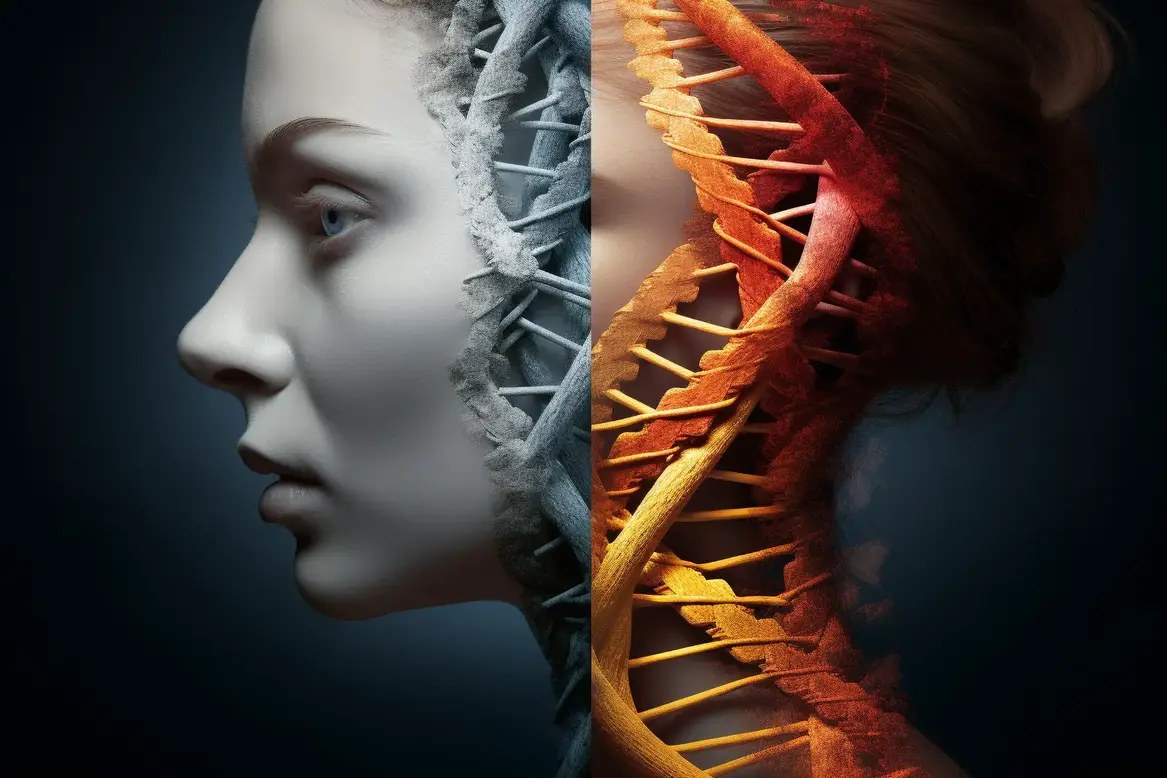 Genetic woman schizophrenia mental health concept