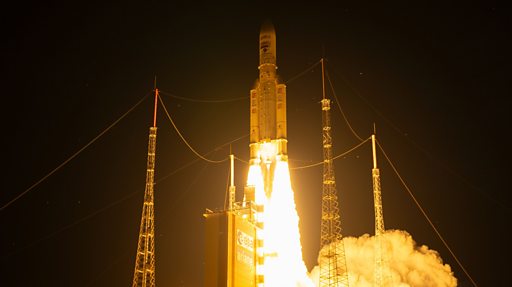 European Ariane-5 rocket completes final launch - BBC News