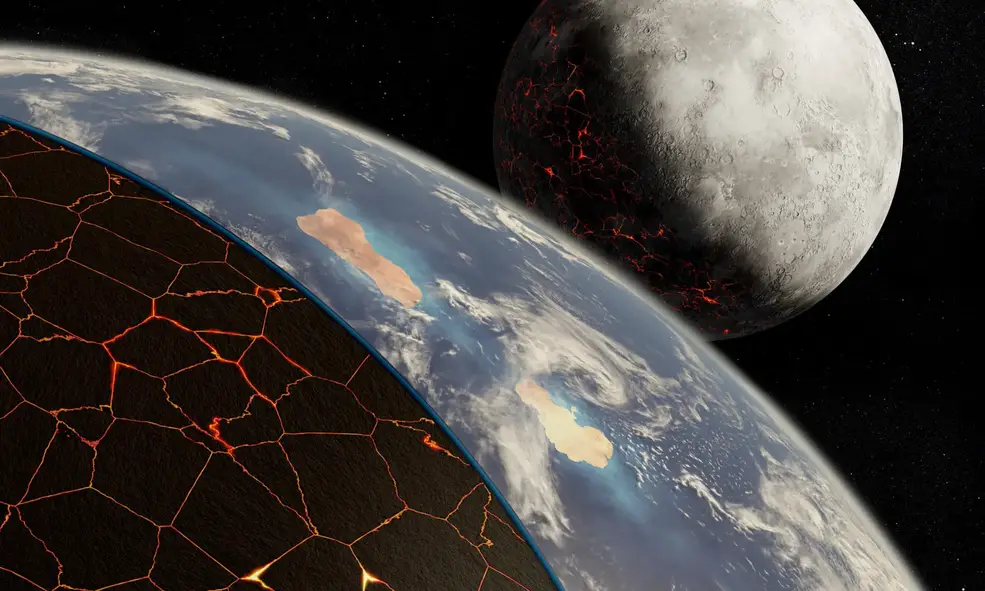 Earth's crust billions of years ago