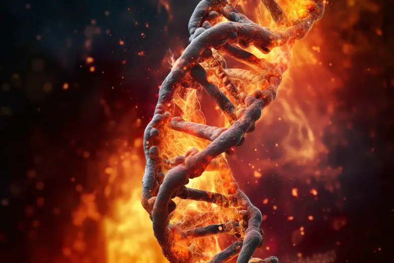 Fire damage to DNA
